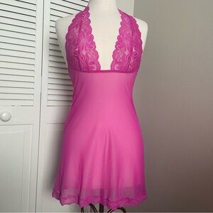 Vtg Frederick’s of Hollywood Halter Babydoll Slip S Small Vintage